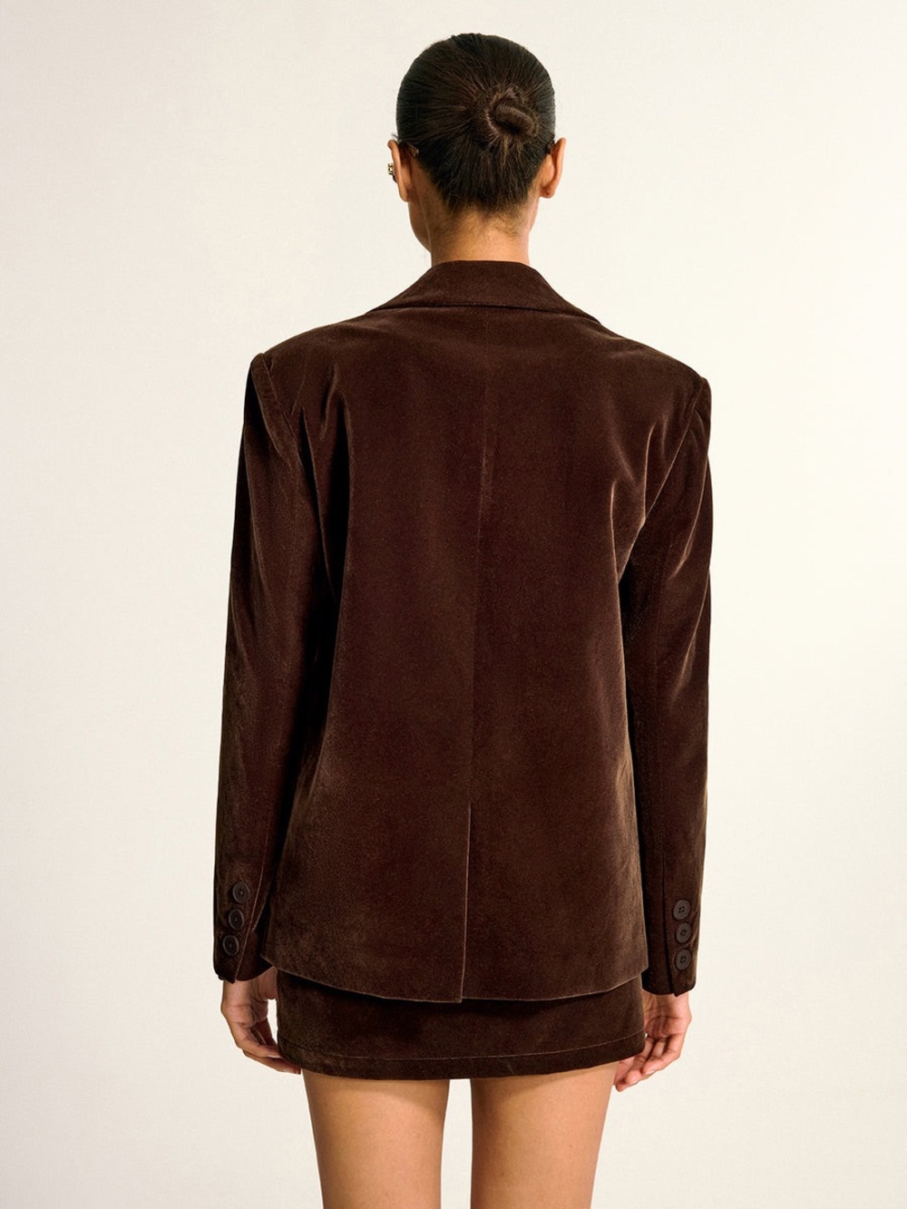 Commense Velvet Shawl Collar Blazer - Picture 4 of 5